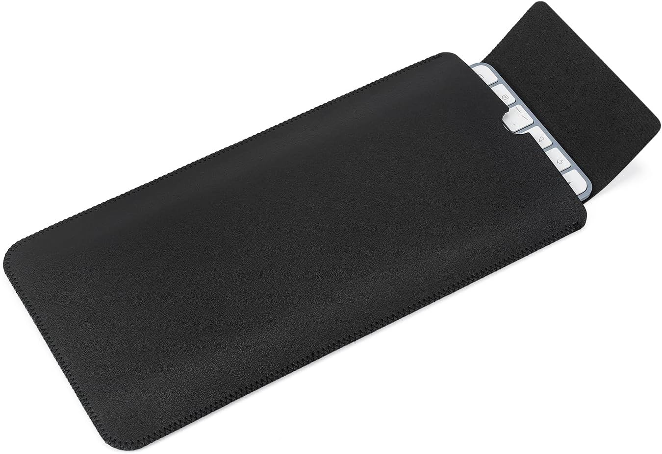 CaseBuy PU Leather Magic Keyboard Case Sleeve for 2025 2024 2023 2021 Apple iMac 24 inch M4 M3 M1 Magic Keyboard w/Out Touch ID A2449 A2450 Keyboard Cover Protective Pouch -Black