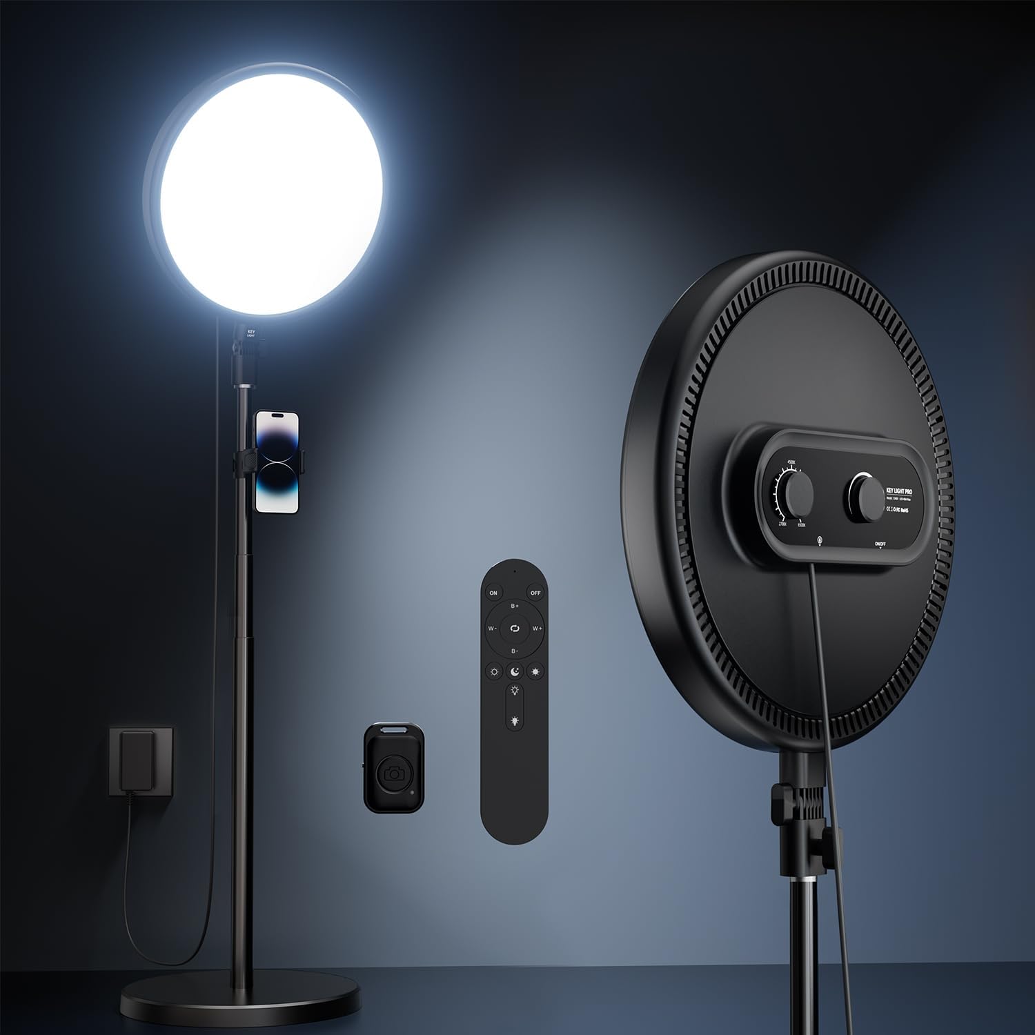 TODI Large Ring Light with 79″ Stand, 6500K Full-Screen Selfie Light Ring with Stand and Phone Holder, Professional Big Ring Light for Live Stream, YouTube, TikTok, Makeup, Video, Barber, Photography