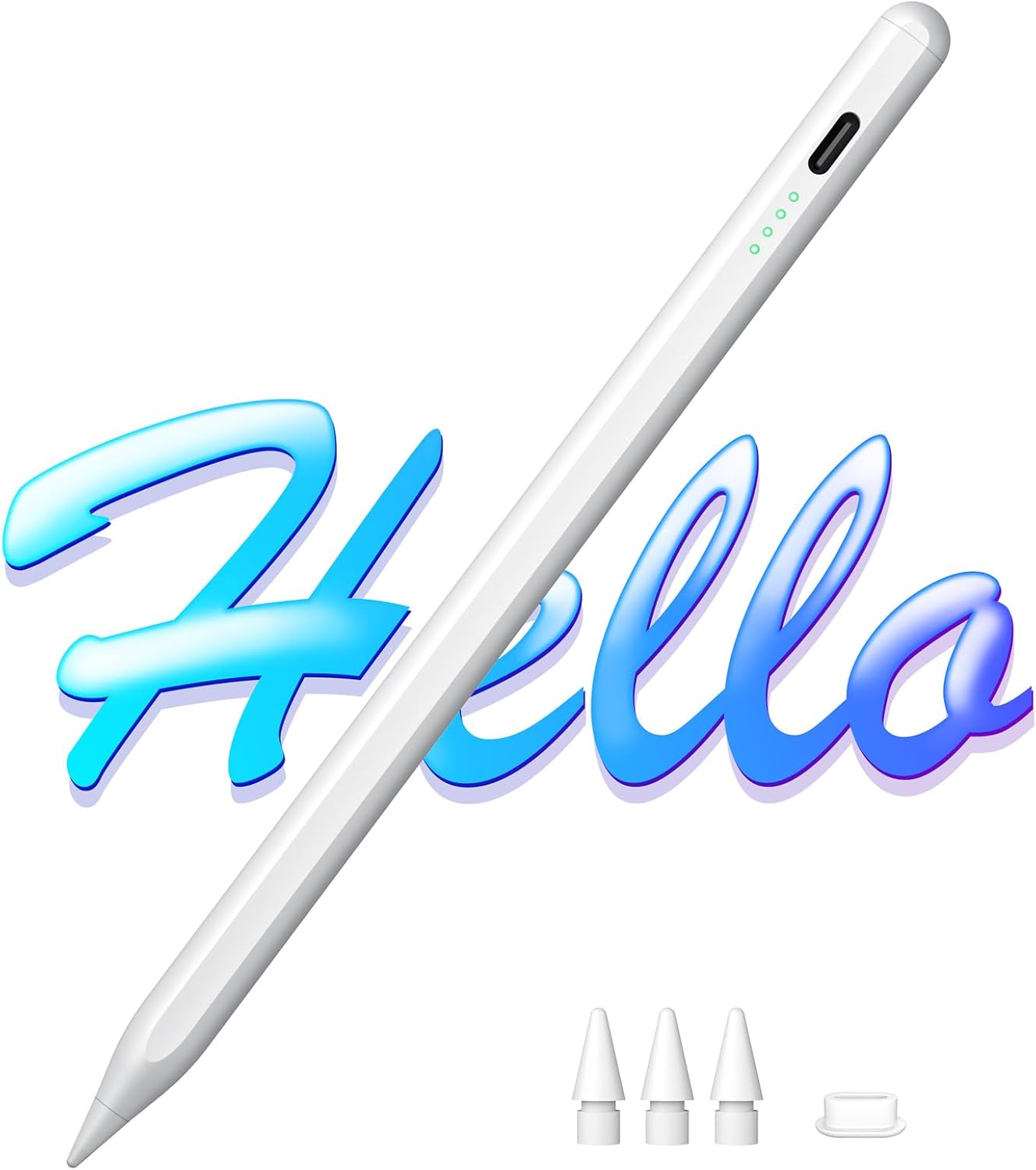 Stylus Pen for iPad 2025-2018 with Faster Charge,Tilt Sensor Battery Indicators Pencil for iPad 10/9/8/7/6th,11th A16,Air 11/13 M2/M3, Pro 11/13 M4, Pro 12.9″,Air 5/4/3,Mini 7/6/5
