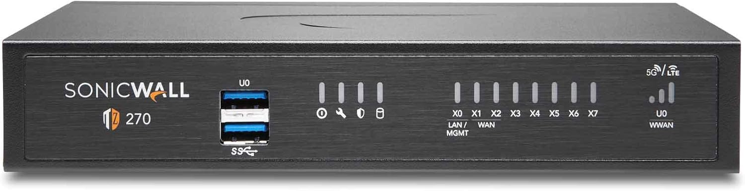 Sonicwall TZ270 Secure Upgrade Plus – 2YR Threat Edition (02-SSC-7309) | TZ270 Network Security Appliance with 2 Year Threat Protection Service Suite | Next-Generation Firewall
