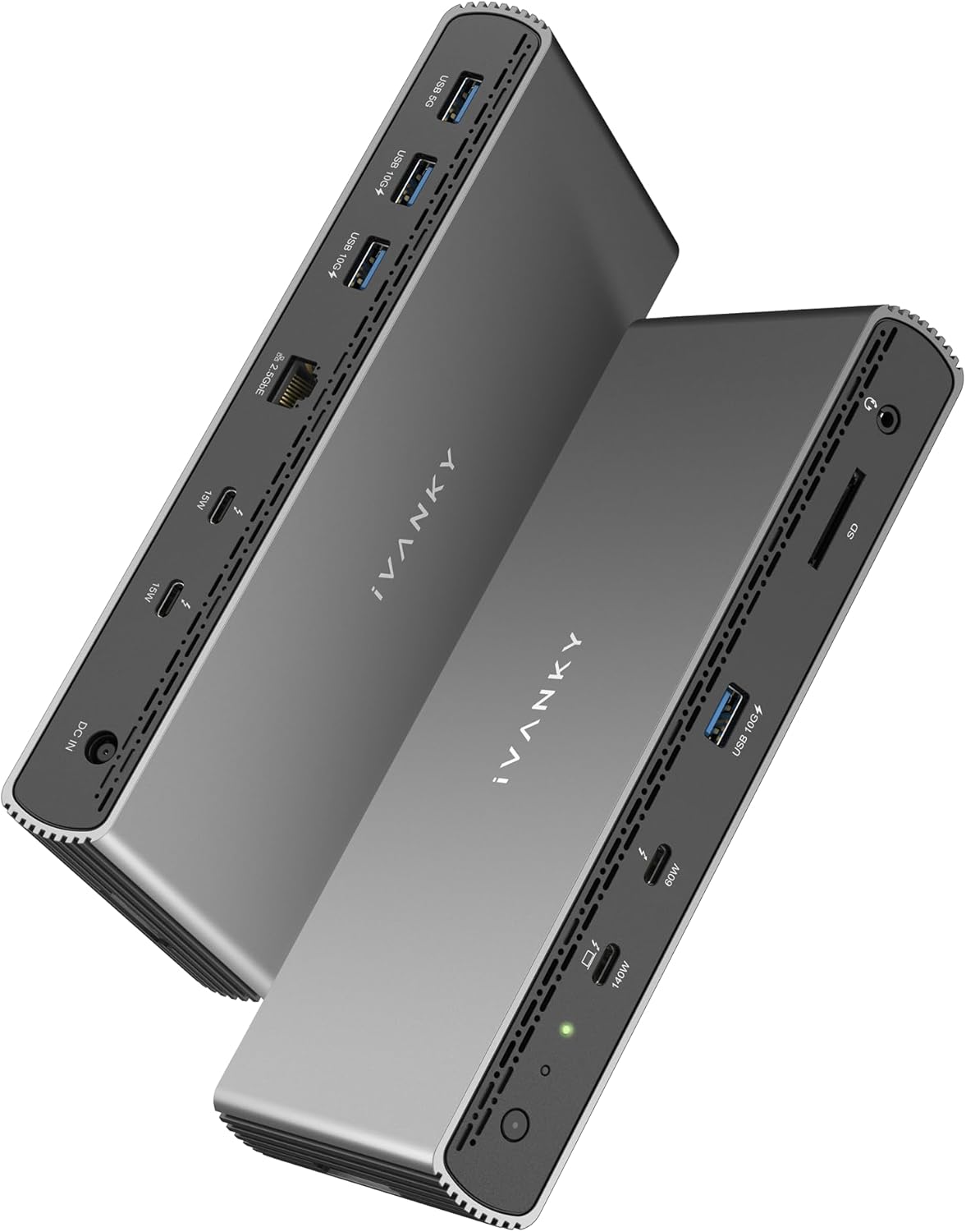 iVANKY Intel Certified Thunderbolt 5 Dock, FusionDock Pro 3 Docking Station Dual 6K@60Hz for MacBook M1/M2/M3/M4 Pro/Max, Triple Display for Windows TB5/4, 180W Power, 120Gbps, 2.5GbE 11-in-1 Hub