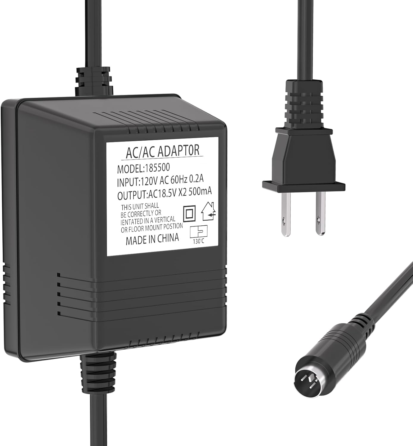 18.5VX2 500mA AC Mini 3 Pin Power Adapter Compatible with Behringer XENYX (502, 802, 1002),PSV3UL, MXVL3 MX602A, UB502, UB802, UB1002, Q502USB, Q802USB, Q1002USB,Eurorack Mixers (FX-18B-MP3)