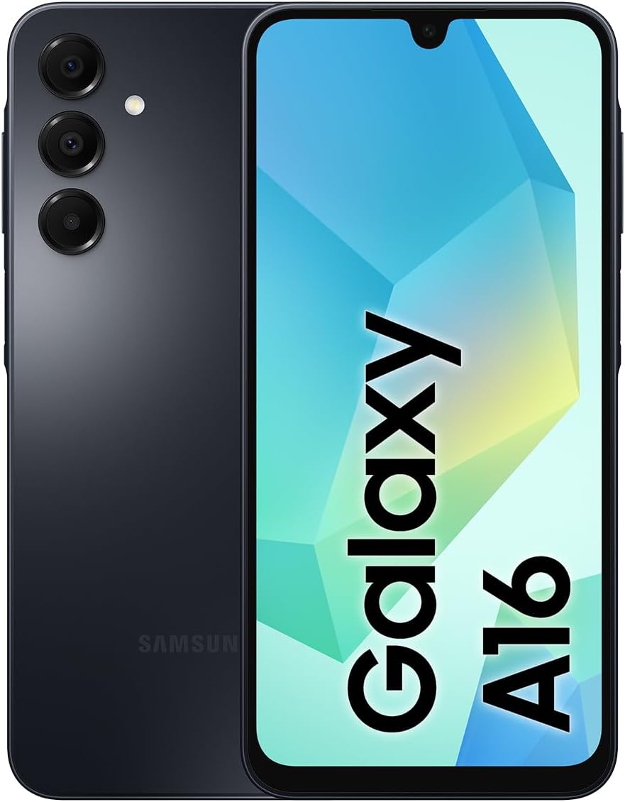 Samsung Galaxy A 16 4 G LTE (128 GB + 4 GB) International Model SM-A 165 F/DS Manufacturing Facility Unlocked, 6 7, Double SIM, 50 MP Three-way Cam (Case Package), Black