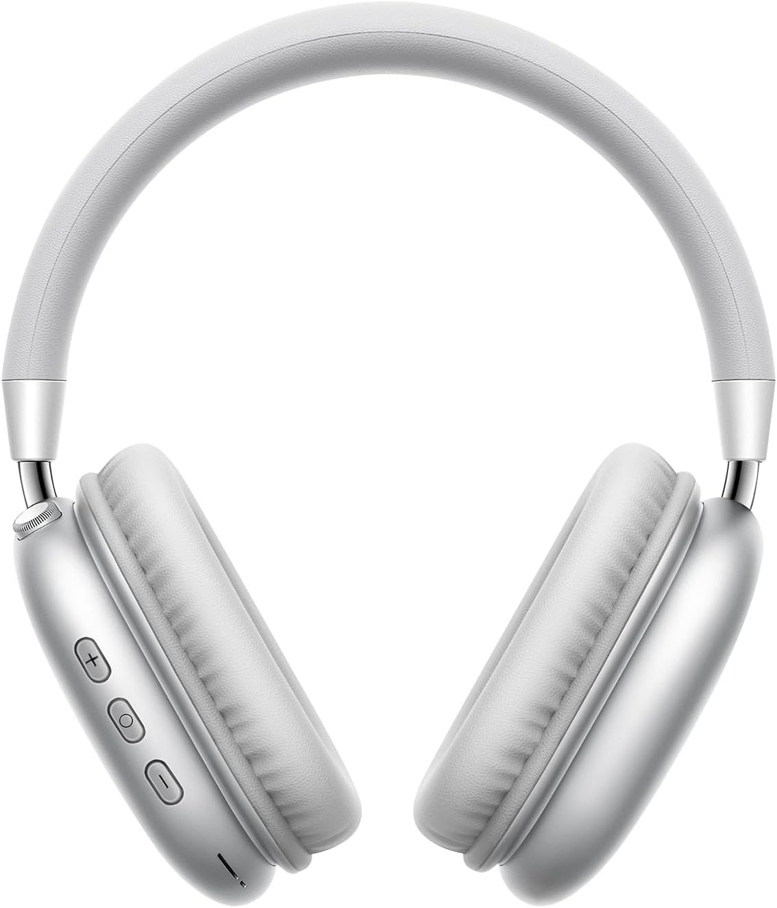 Wireless Headphones Over-Ear Bluetooth Adjustable 42 Hours of Listening Time Volume Control, Fitting in Gaming/Running/Sports Headphones for iPhone/Android/Samsung -Silver
