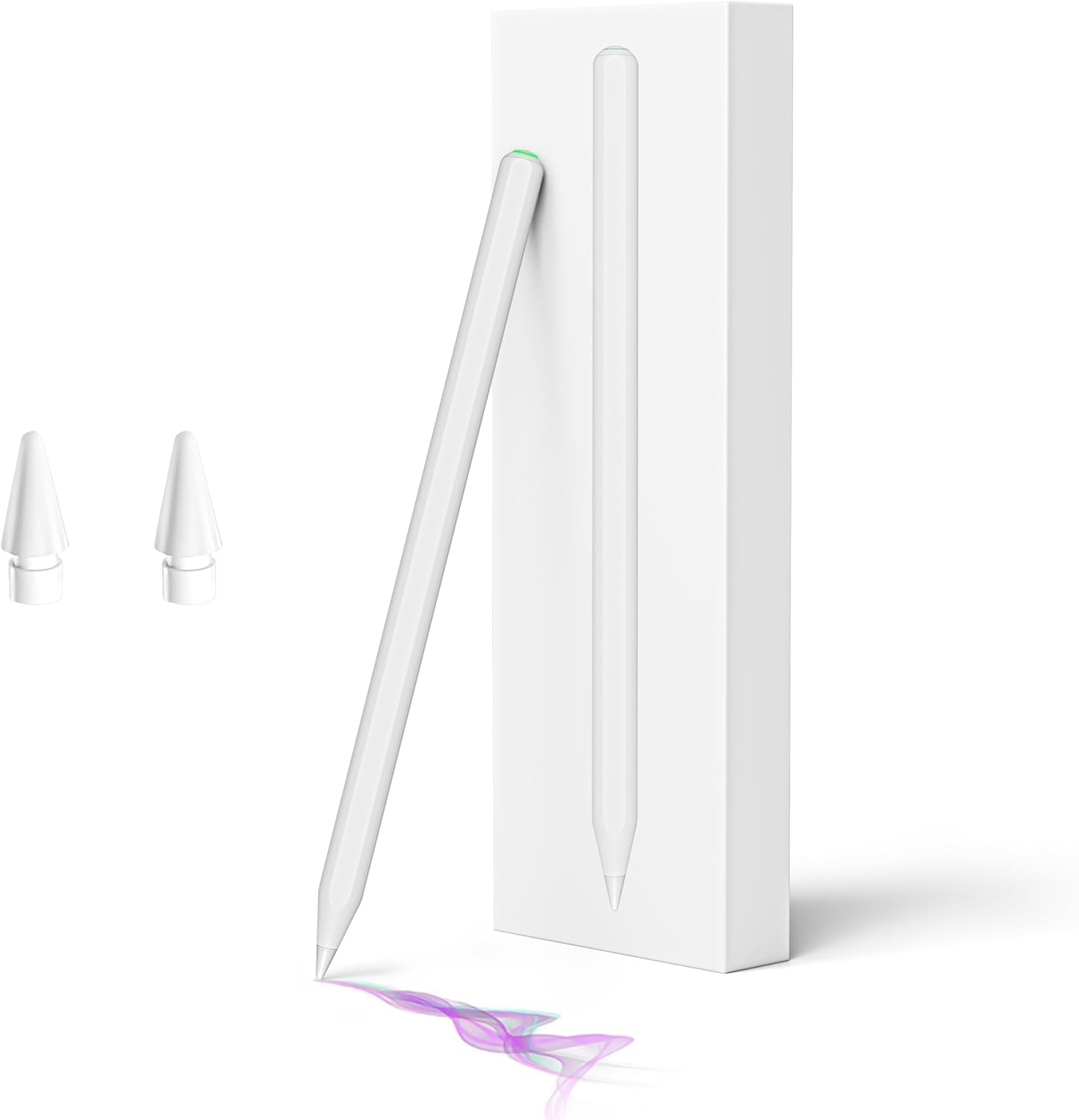 Replaceable Apple Pencil 2nd Generation with Wireless Charging,Compatible with iPad Pro 11 in 1/2/3/4, iPad Pro 12.9 in 3/4/5/6, iPad Air 4/5, iPad mini 6(White)