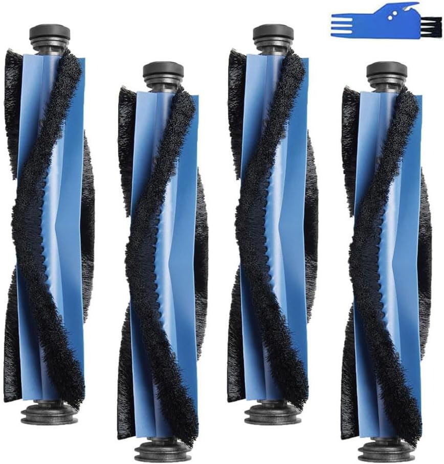 4 Pack X10 Main Brushes Replacement Accessories Fit for eufy X10 Pro Omni Robot Vacuum,1 Cleaning Tool