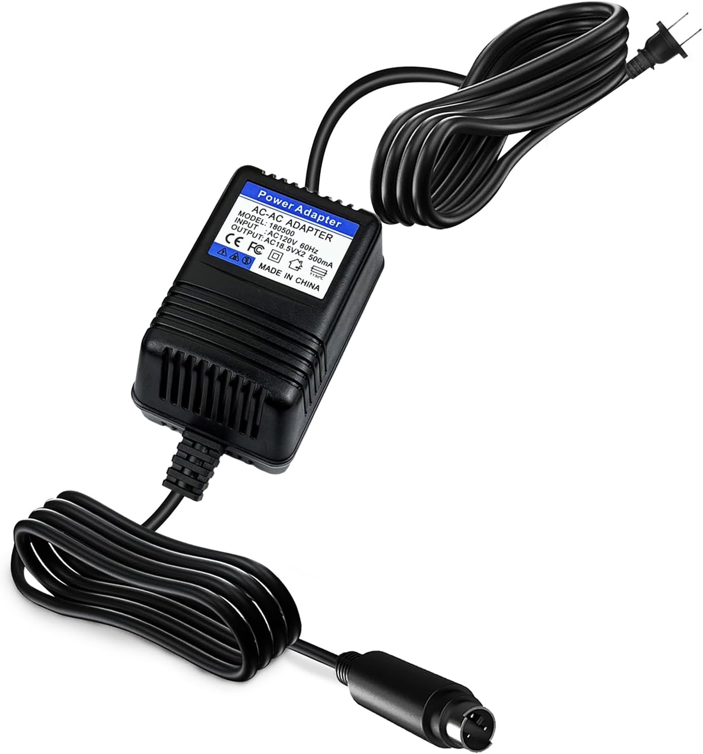 18.5VAC Powe Adapter for Behringer XENYX 502, 802, 1002,for Eurorack Mixers (FX-18B-MP3),PSV3UL, MXVL3 MX602A, UB502, UB802, UB1002, Q502USB, Q802USB, Q1002USB 18.5VMini 3 Pin Din Supply