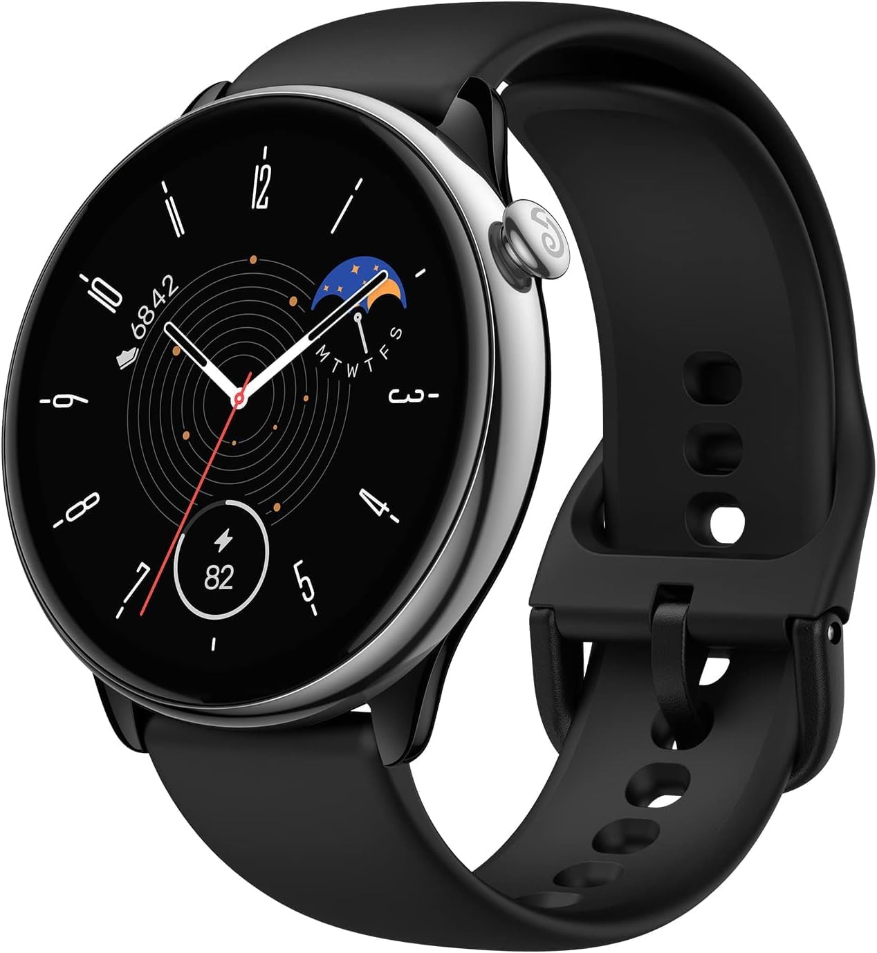 Amazfit GTR Mini Smart Watch 43mm, 14-Day Battery Life, GPS, AI Fitness App Enabled, Heart Rate & Sleep Health Monitoring, Activity Trackers and Smartwatches, Android iPhone Compatible, Black