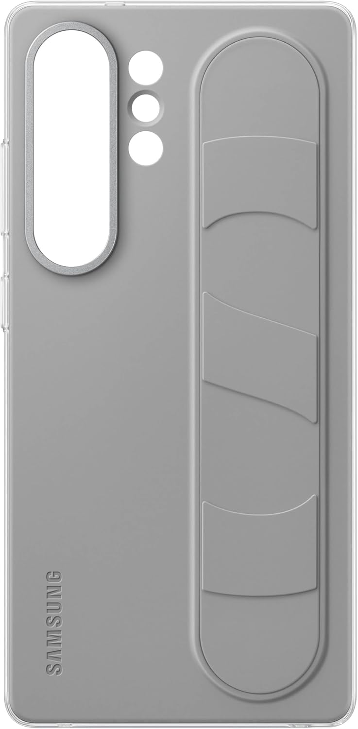 Samsung Galaxy S25 Ultra Standing Grip Phone Case, Protective Cover, Soft Touch, Kickstand, Durable Design, US Version, EF-GS938CJEGUS, Gray