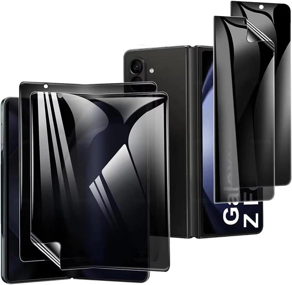 2 Pack Privacy Screen Protector For Samsung Galaxy Z Fold 5, Ultra-Thin Anti-Spy Soft TPU Hydrogel Film For Samsung Galaxy Z Fold5 Case Friendly,Touch Sensitive