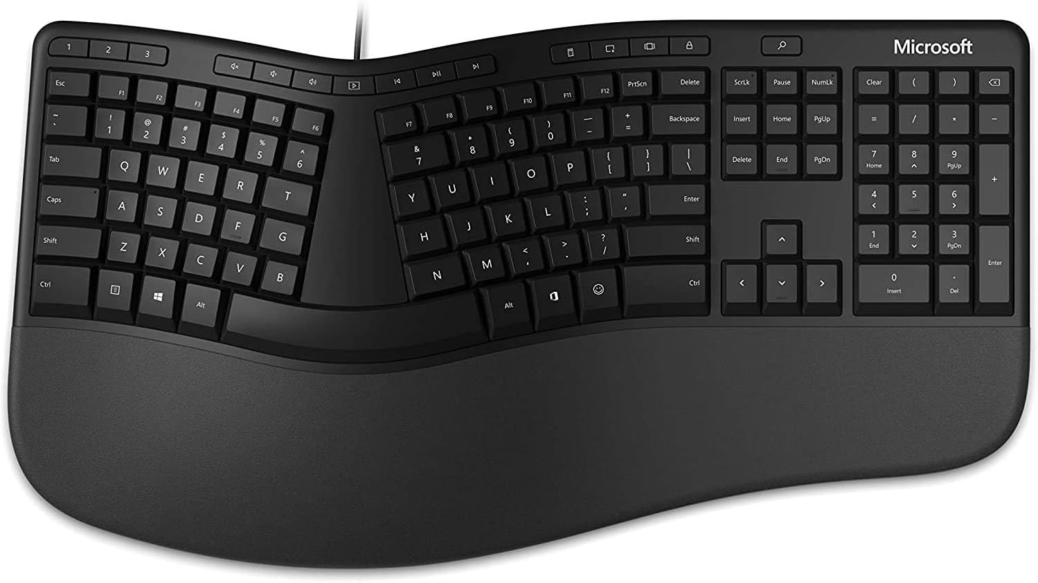 Microsoft Ergonomic Keyboard for Business – Wired – Black