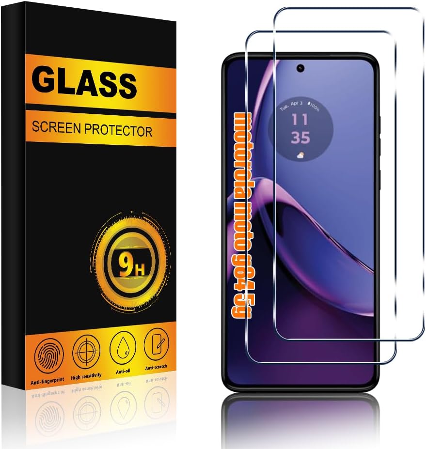 2 PACK for motorola moto g84 5g Screen Protector Tempered Glass with 9H Hardness Anti-Scratch Bubble Free Easy Installation