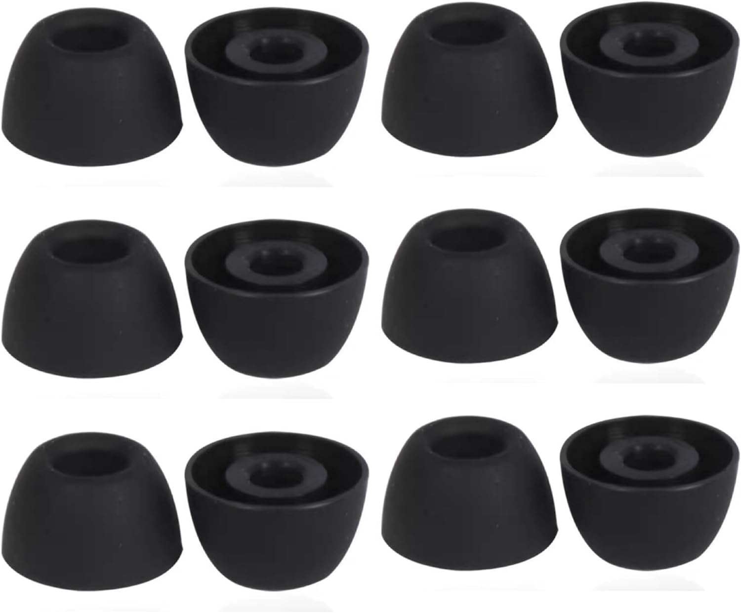 6 Pairs Silicone Eartips for Samsung Galaxy Buds 2 Pro,Upgraded 3 Size Anti-Slip Ear Tips Replacement with Dust Guard Net for Galaxy Buds2 Pro,Flexible SM-R510 Ear Tips Fin in The Charging Case-Black