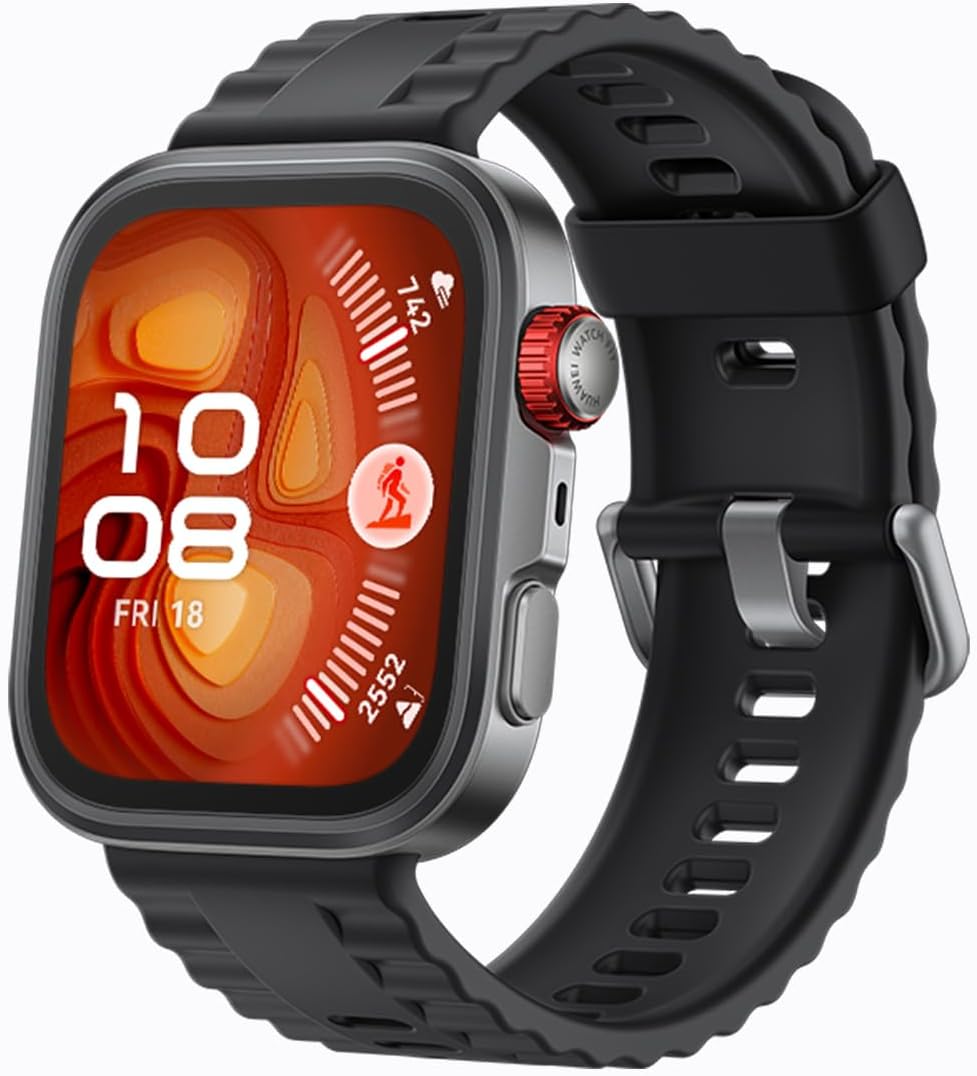 HUAWEI Watch FIT4 Pro Smartwatch, 1.82″ Sapphire Display Titanium Alloy Bezel, Up to 10-Day Battery Life, Dual Band GPS, Golf Courses map, 40 m Free Diving, Compatible with Android iOS, Black