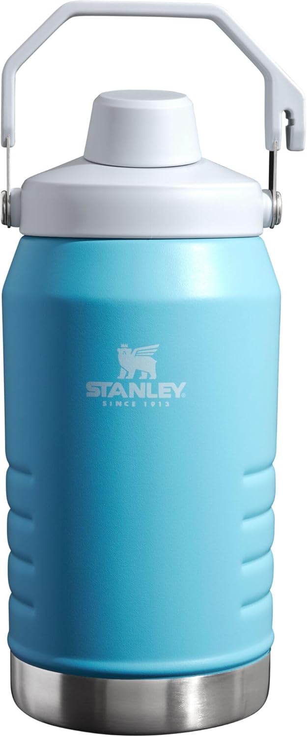 Stanley IceFlow Fast Flow Jug with Handle 64 oz | Twist On Angled Spout Lid | Leakproof for Travel and Sports | Insulated Stainless Steel | BPA-Free | Pool