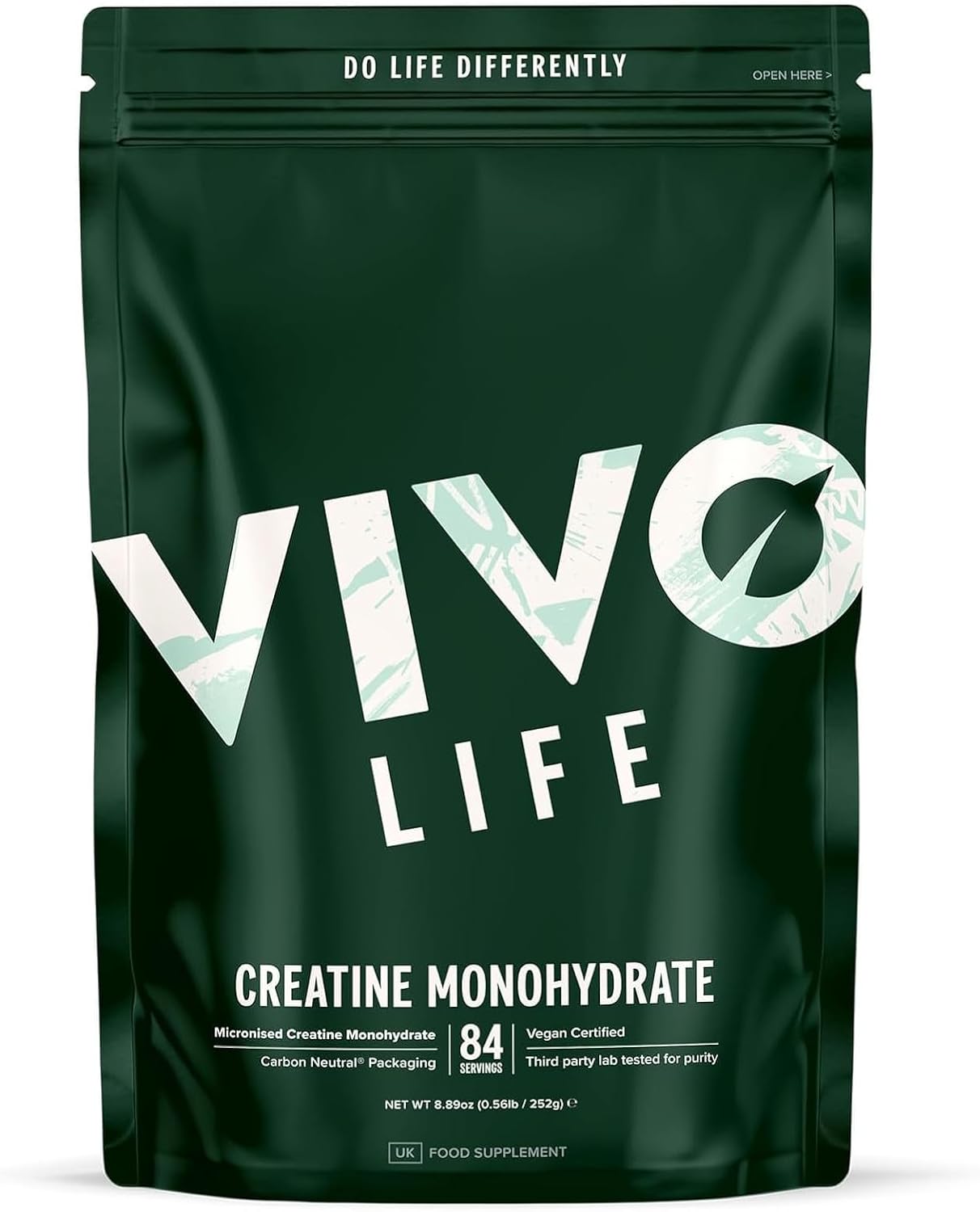 Vivo Life – Creatine Monohydrate Powder Micronised – Vegan, Unflavoured (8.8 oz, 84 Servings)