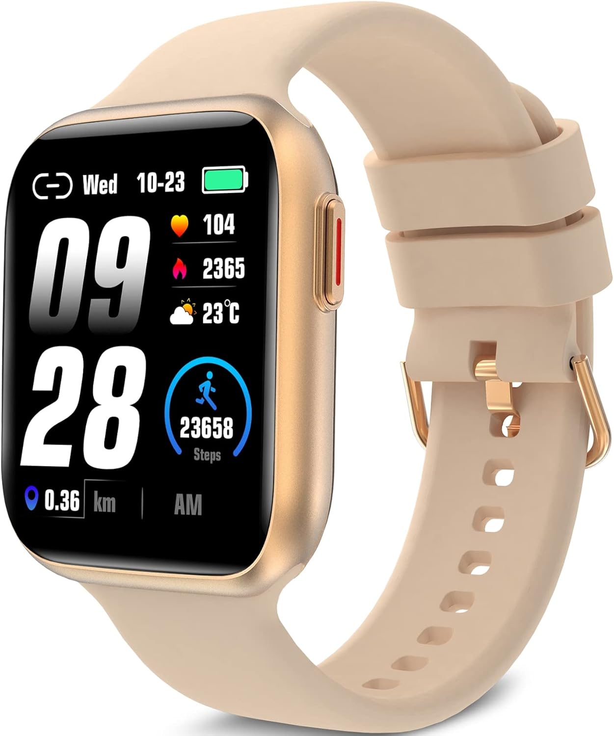 BRIBEJAT Smart Watch for Men Women (Answer/Make Call), HD 1.70″ Zinc Alloy Case Smartwatch, Waterproof Fitness Tracker Pedometer SpO2/Heart Rate/Sleep Monitor, Compatible with iPhone Android Phone