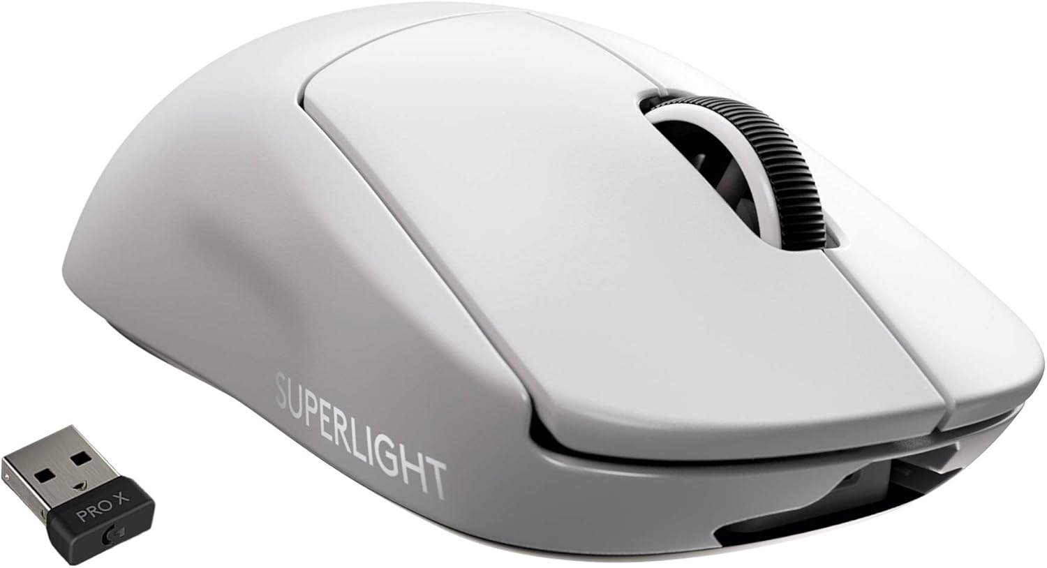 Logitech G PRO X Superlight Wireless Gaming Mouse, Hero 25K Sensor, Ultra-Light with 63g, 5 Programmable Buttons, 70 Hours Battery Life, Zero Additive PTFE Feet, PC/Mac, White – EU Packaging
