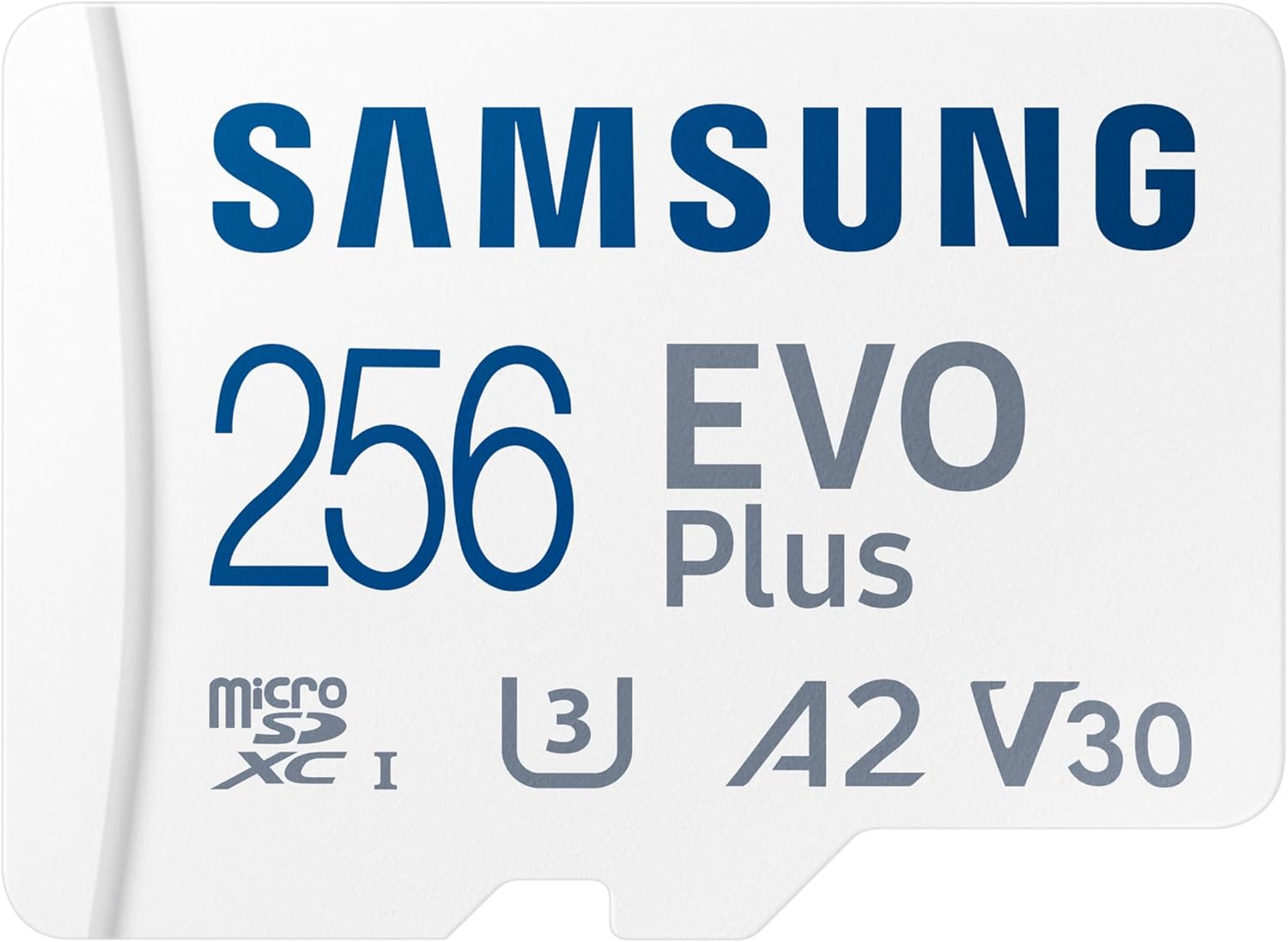 Samsung EVO Plus microSD Memory Card + Adapter, 256GB microSDXC, Speeds Up to 160 MB/s, UHS-I, C10, U3, V10, A3, Upgrade Storage for Phones, Tablets, Gaming Consoles, DSLR Cameras, PCs, MB-MC256SA/AM