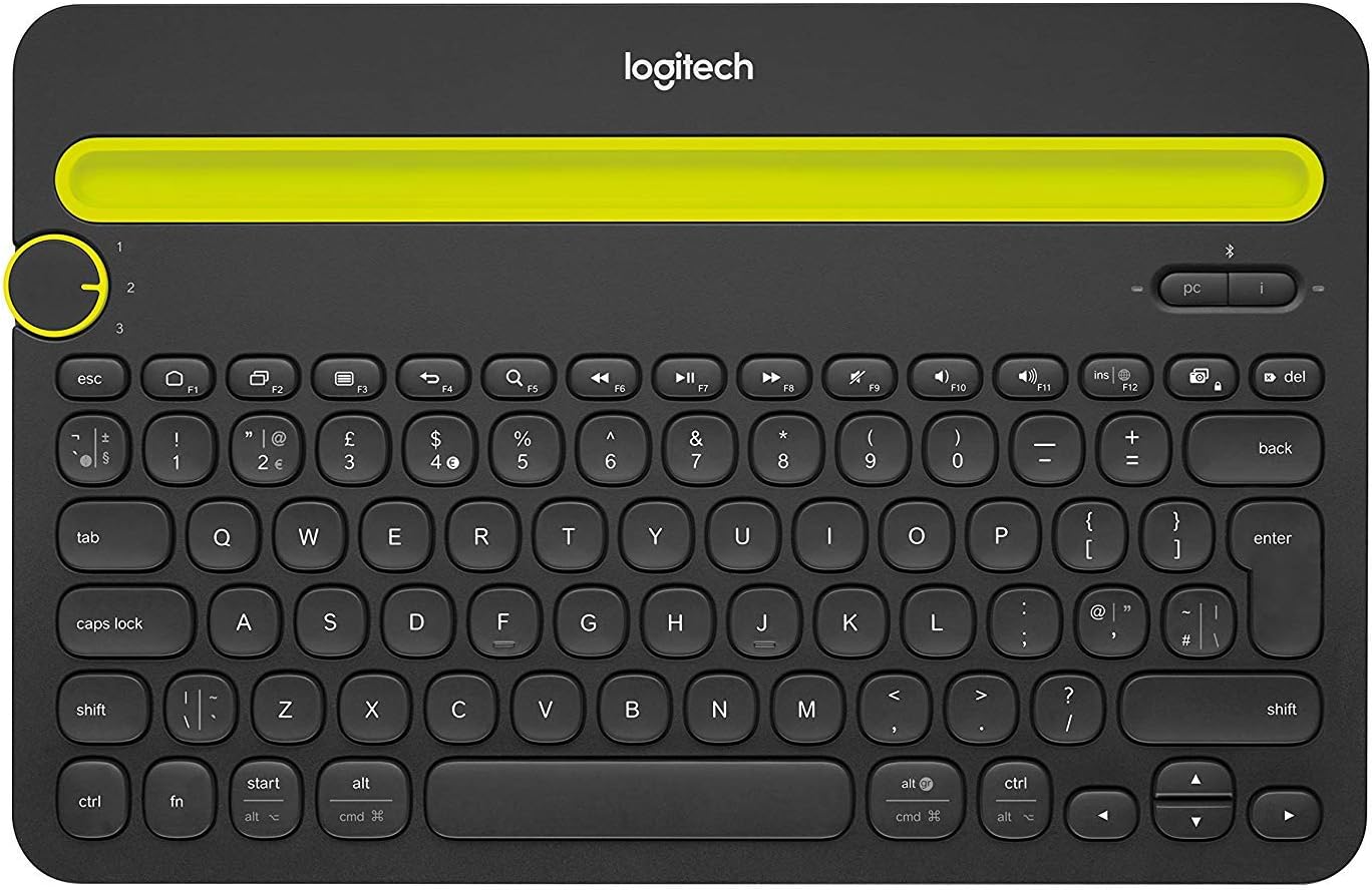 Logitech Wireless Bluetooth Keyboard for Multi-Devices K480 – Works with Windows, Mac, iPad Tablet, Android and Smartphones – Bulk Packaging – Black