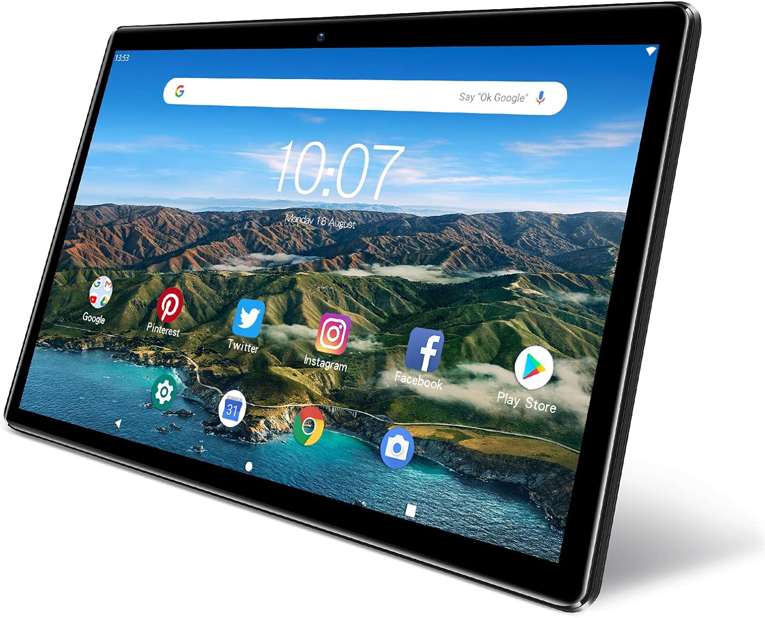 PRITOM Android13 Tablet 10 inch, M10, 64GB Android Tablet, 10.1 inch IPS HD Touchscreen, GPS, FM, Quad-Core Processor, Dual Camera,Wi-Fi