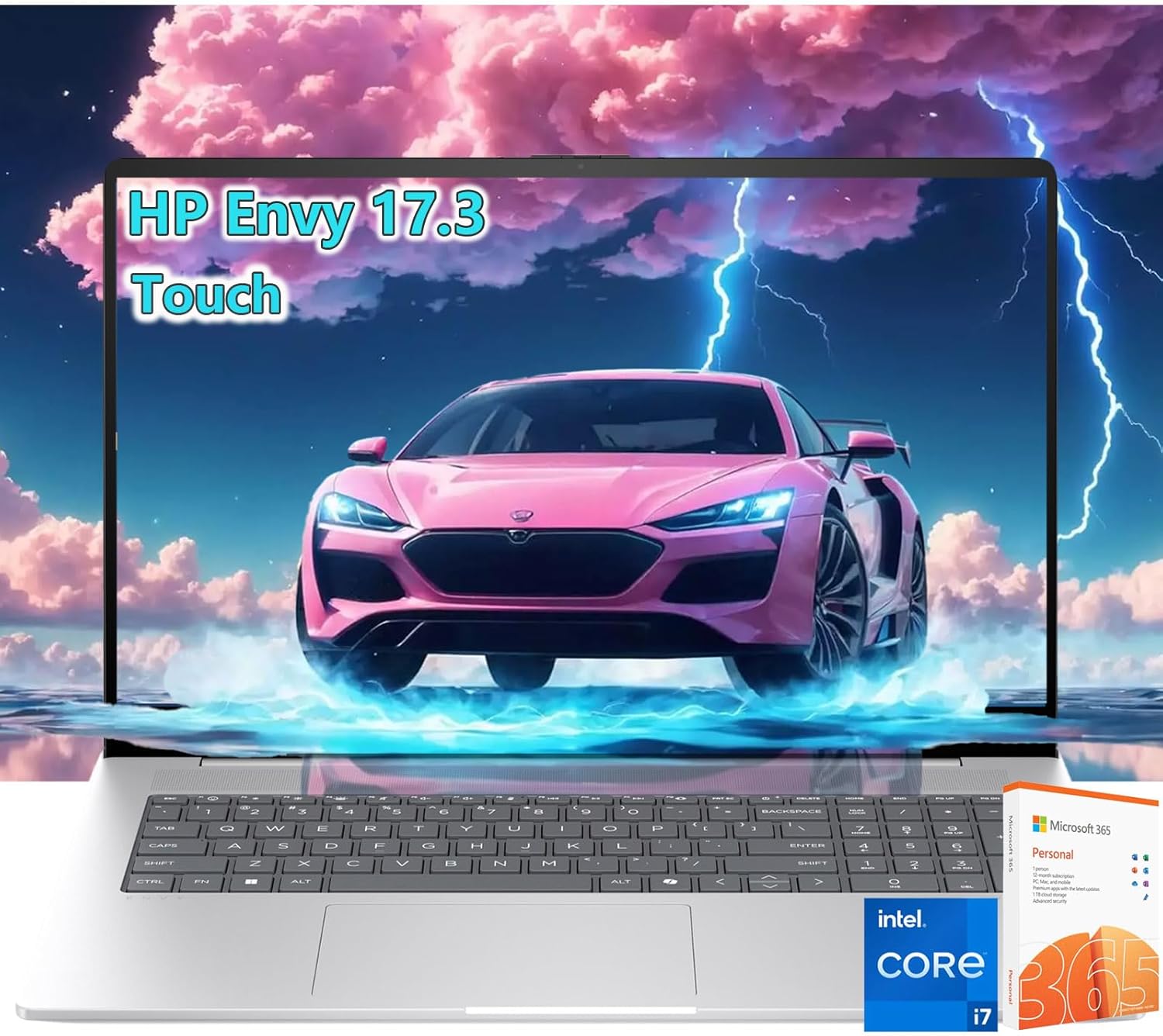 HP Envy 17.3 Touchscreen Laptop Office 365 – Intel Core Ultra 7 155H – Backlit Keyboard – Business Laptop 2024 – Computadora Portátil – 17.3 Large Screen (Windows 11, 64GB RAM |2TB PCIe SSD)