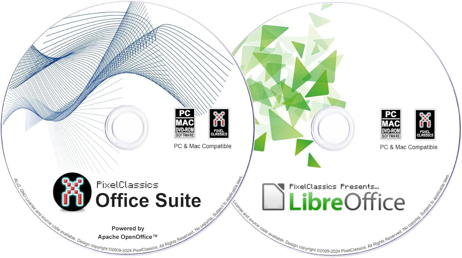 Office Suite 2025 CD Disc Pack Compatible with Microsoft Office 2024 Home & Student Business Family & Personal Professional Plus Bundle Powered by Apache OpenOffice & LibreOffice for Windows PC & Mac