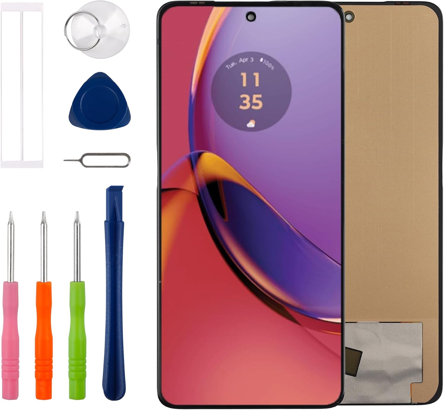 OLED Screen for Motorola Moto G84 5G 6.5″ LCD Display Touchscreen Digitizer Assembly with Repair Tools Kit,Support Fingerprint