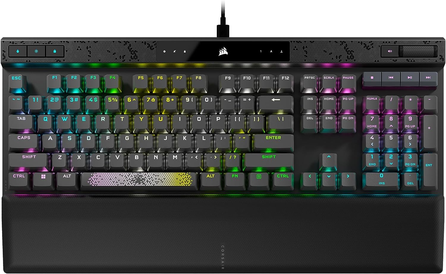 CORSAIR K70 MAX RGB Magnetic Mechanical Wired Gaming Keyboard – MGX Adjustable Switches, Simultaneous SOCD and Rapid Trigger, PBT Double-Shot Keycaps, Sound Dampening, 8000Hz Polling, QWERTY NA, Black