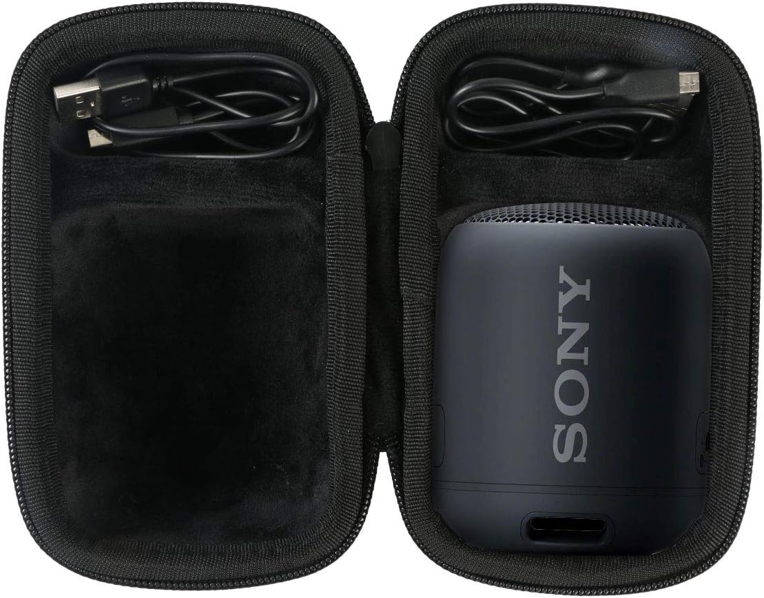 co2CREA Hard Travel Case Replacement for Sony SRS-XB100 SRS-XB12 SRS-XB13 Extra Bass Portable Bluetooth Speaker (All Black Case)