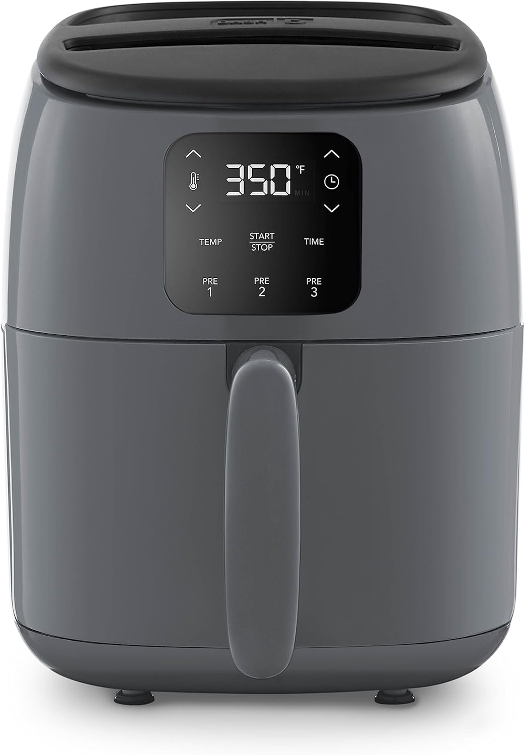 DASH Tasti-Crisp Electric Air Fryer Oven, 2.6 Qt., Grey – Compact Air Fryer for Healthier Food in Minutes, Ideal for Small Spaces – Auto Shut Off, Digital, 1000-Watt