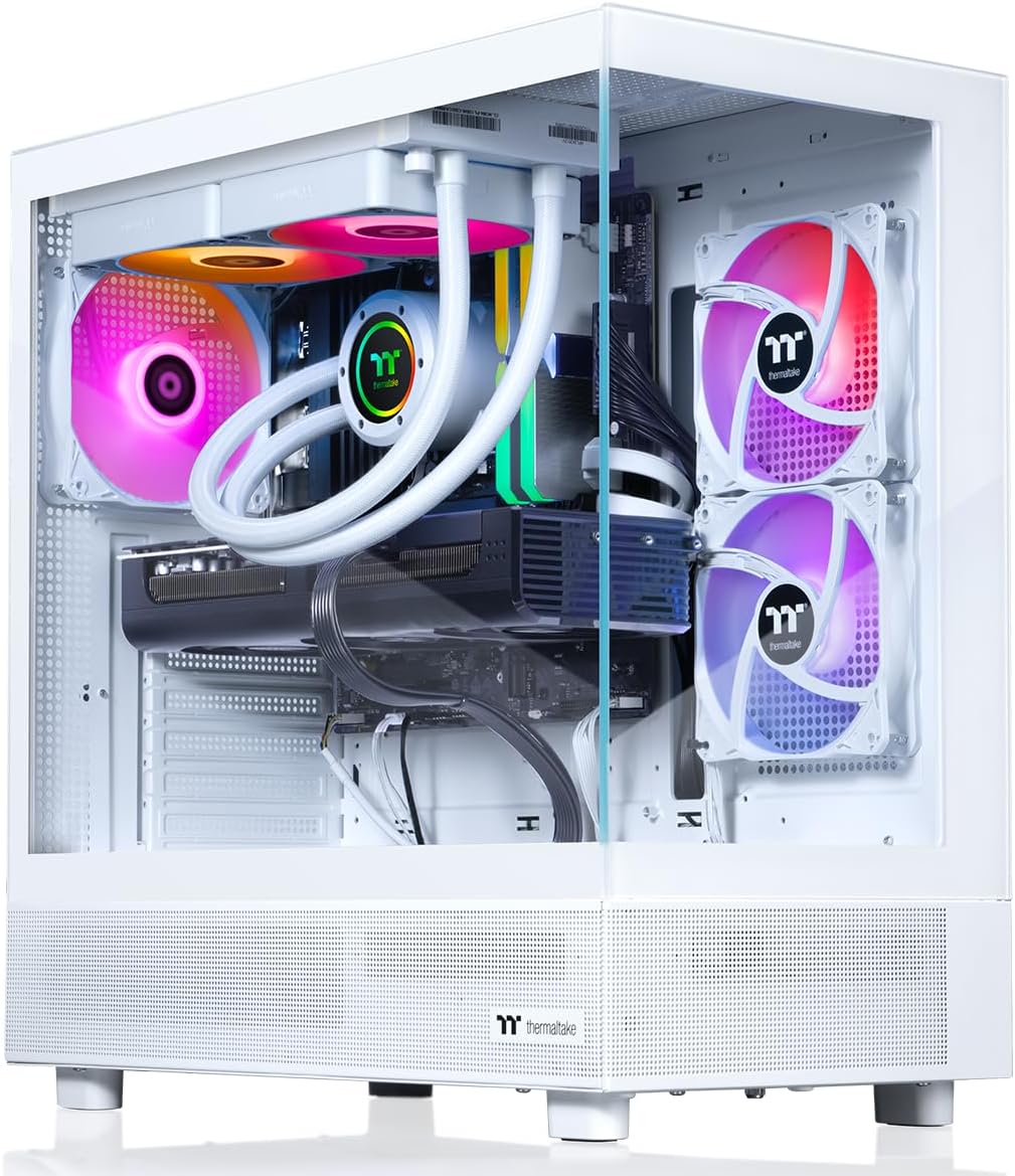 Thermaltake LCGS View 7897XS-270 Gaming Desktop (AMD Ryzen 7 7800X3D, 32GB 5600MT/s DDR5 RGB Memory, AMD Radeon RX 9070 XT, 1TB NVMe M.2, WiFi, Windows 11) V27S-B650-97X-LCS