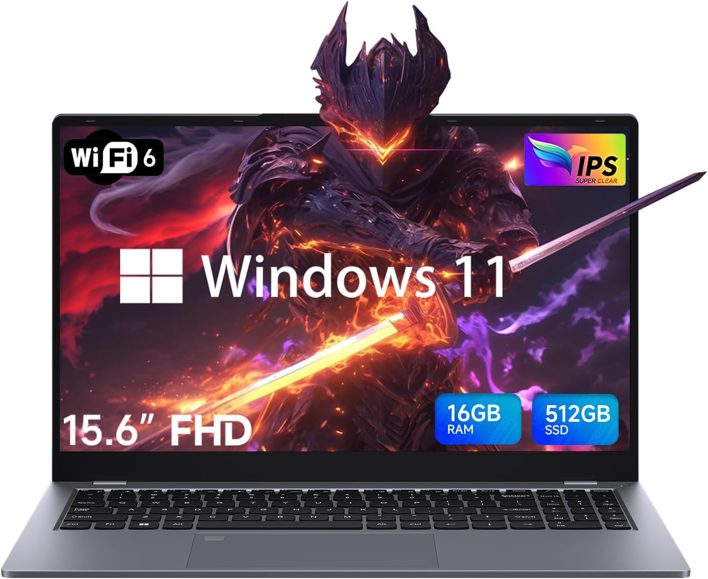 2025 Gaming-Laptop-Computer, 12th Inter 12-Core i5-1240P (Beat i5-12450H, Up to 4.4GHz) 16GB DDR4 512GB SSD, 15.6″ FHD IPS Windows 11 Laptop, Fingerprint, Backlit KB, WiFi 6, BT5.2, 65W Type-C
