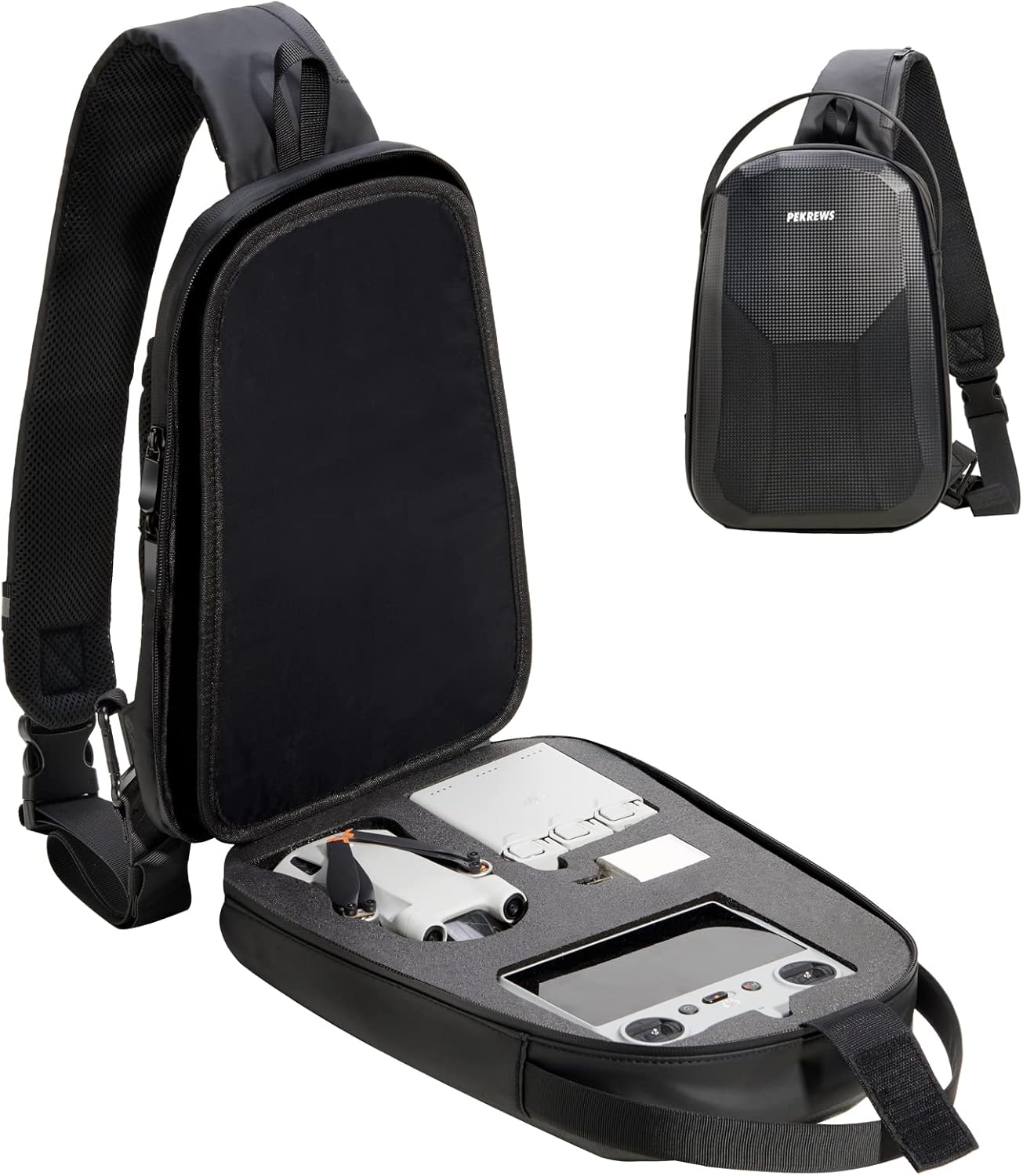 DJI Mini 3 Case, Mini 4 Pro Case, Portable Drone Bag Compatible with Fly More Combo Accessories, Waterproof Travel RC 2 Backpack for DJI RC/2/N3/N2/N1 Controller and Drone Accessories