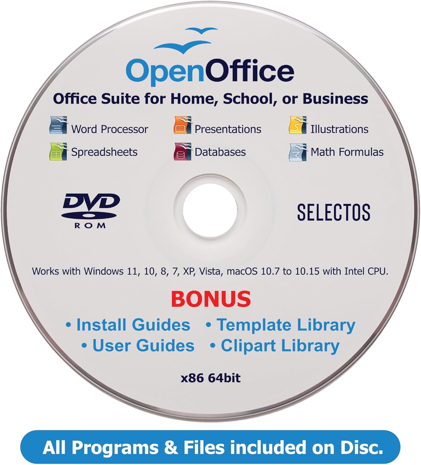 Office Suite Newest 2025 on DVD Great Alternative to MS Office – for School, Home, or Business – compatible with Word, Excel, PowerPoint – for Windows 11 10 8 7 Vista & macOS 10.7 to 10.15