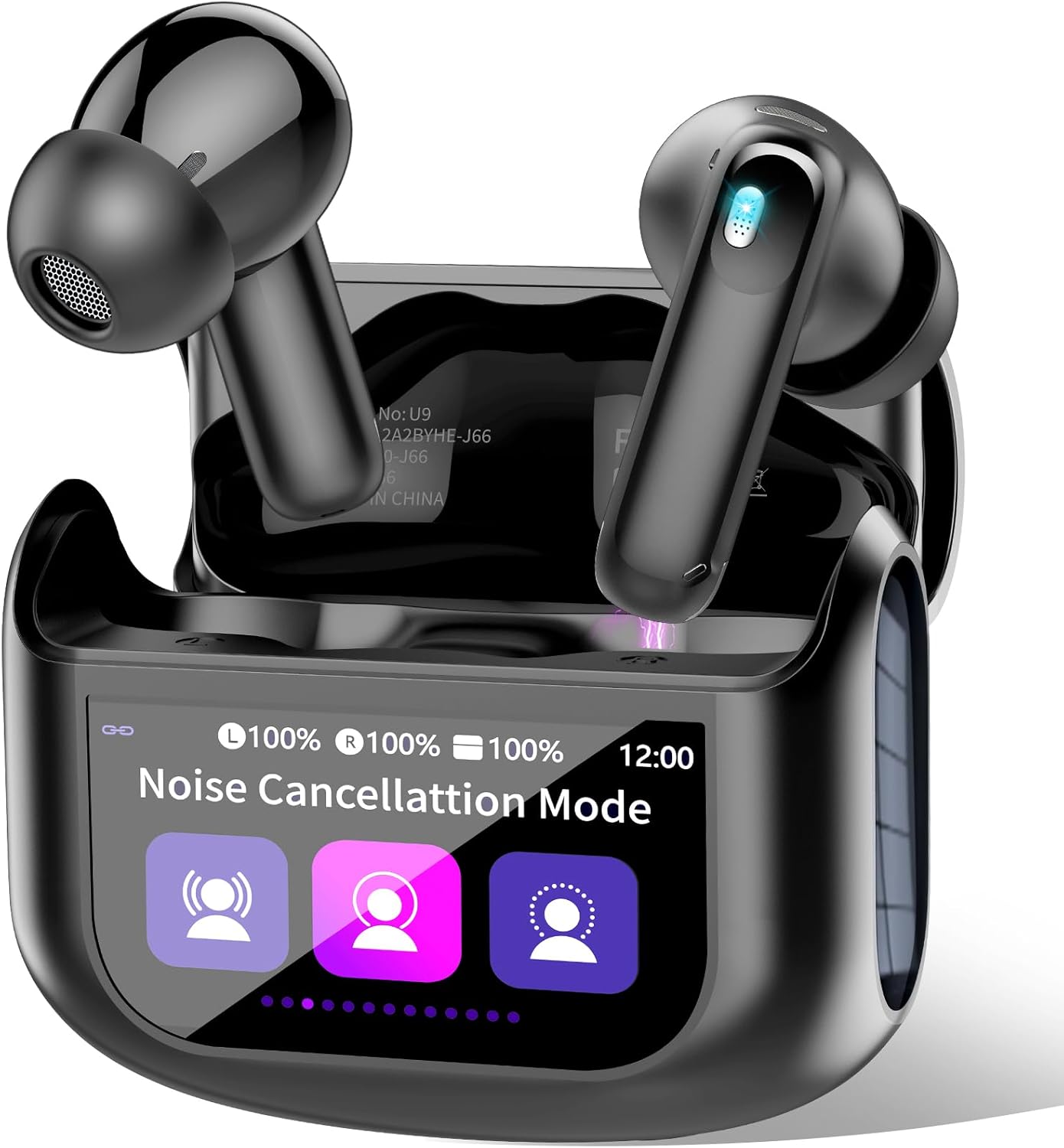 Wireless Earbuds, Bluetooth 5.4 Headphones Multi-Function Touch Screen with 5 EQ Modes, 48H Ear Buds Bass Stereo with ANC Noise Cancelling/Transparency Mode, IPX7 Bluetooth Earbuds for Android/iOS