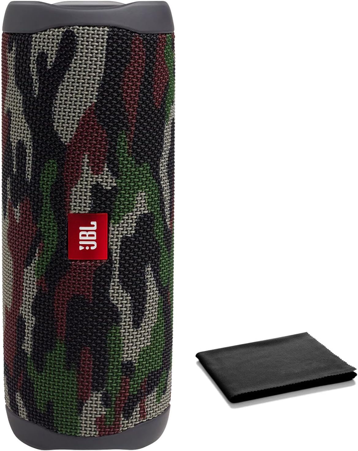 JBL Flip 5 Waterproof Portable Bluetooth Speaker for Travel, Outdoor and Home – Wireless Stereo-Pairing – Includes Microfiber Cleaning Cloth – Squad