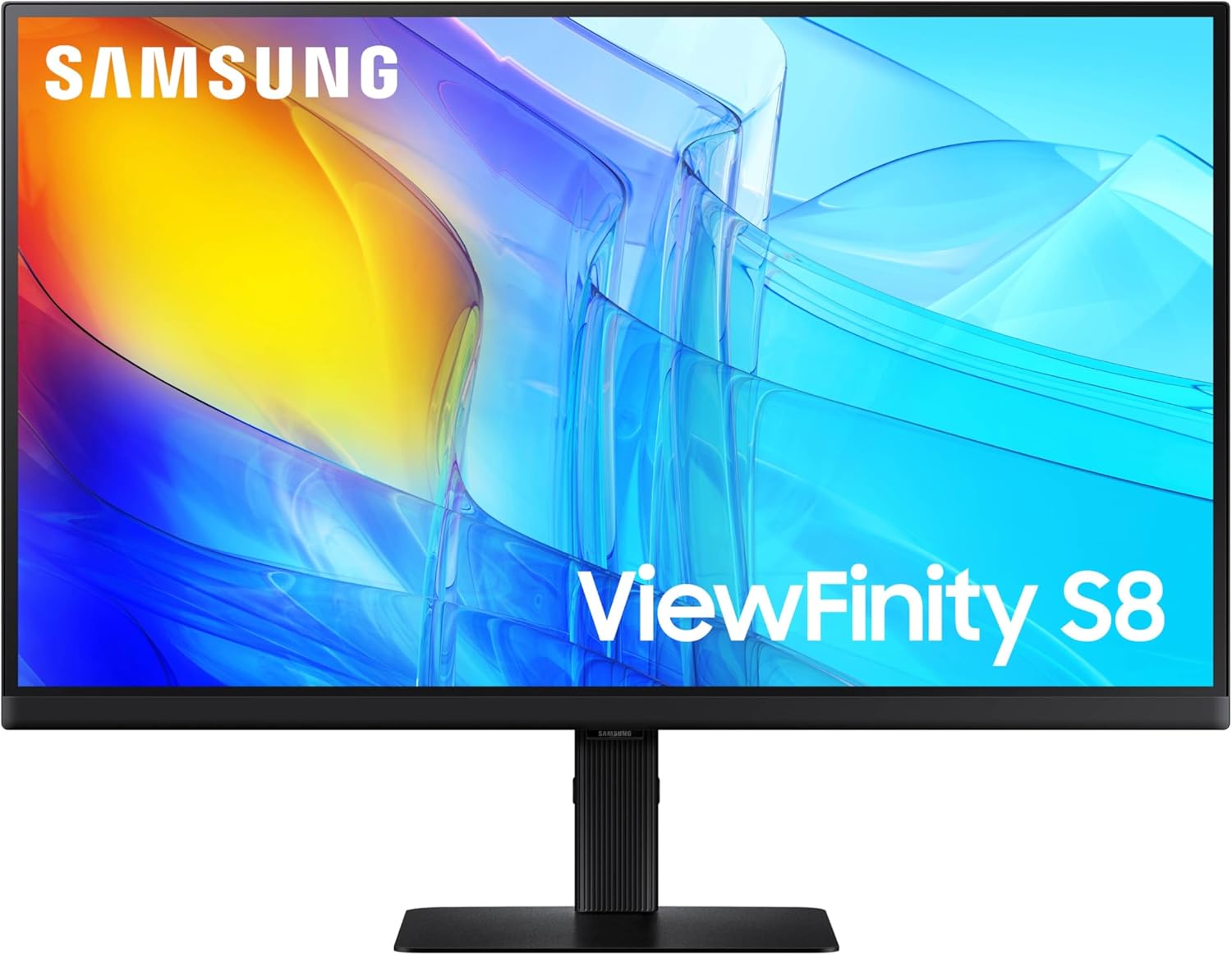 SAMSUNG 27″ ViewFinity S8 (S80D) Series 4K UHD High Resolution Computer Monitor, HDR10, Multiple Ports w/ HDMI, DisplayPort, USB-A, Height Adjustable Stand, LS27D806EANXGO, 2024, 3Yr Warranty