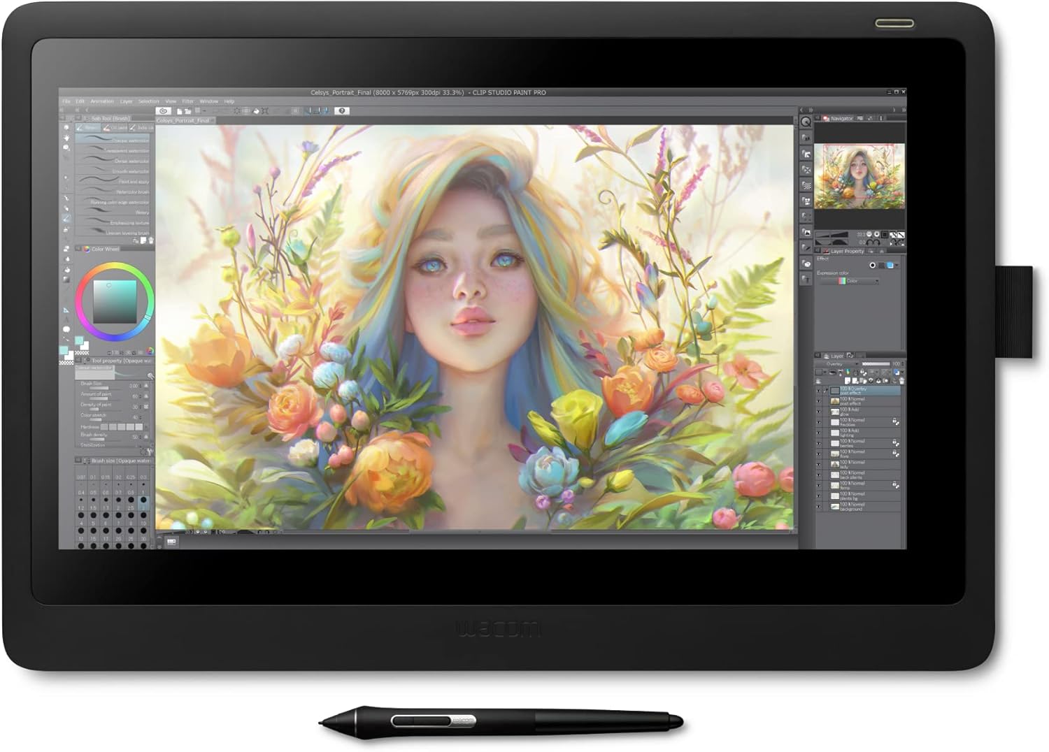 Wacom Cintiq 16 Drawing Tablet with Screen, 15.4″ Full HD Display Graphic Arts Tablet Includes Pro Pen 2 w/ Tilt Response, Graphic Design Animation Display Pad for Mac, PC