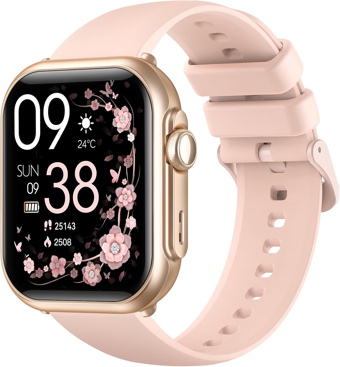 Smart Watches for Men Women: Smart Watch with 1000mAh 100 Day Battery Life Bluetooth Call Heart Rate Blood Pressure SpO2 Sleep Monitor 120+ Sports 5ATM Pedometer for iPhone Android Phones