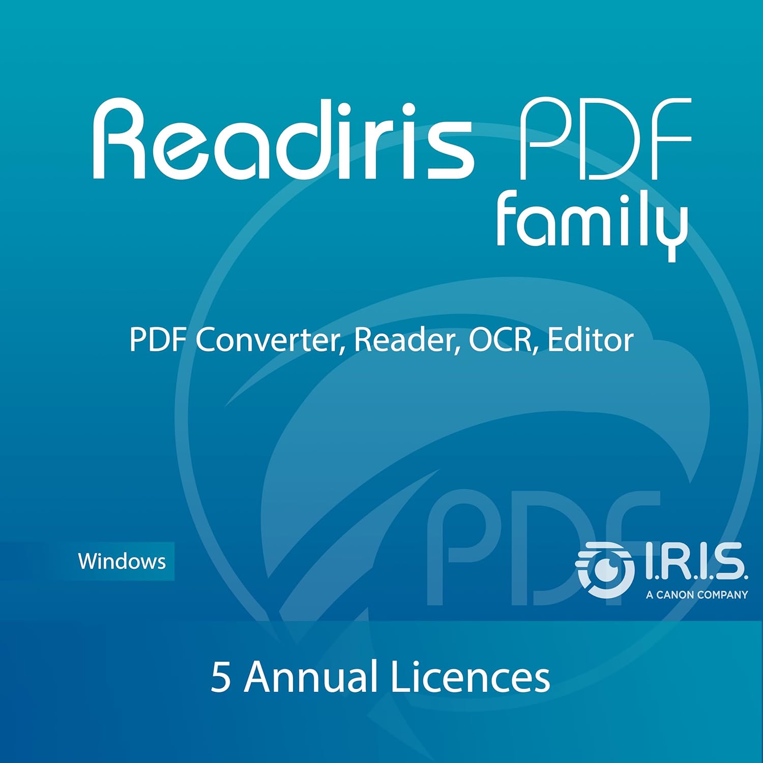 Readiris PDF Family 365 – 5 Licenses – Yearly PDF Software – PREMIUM PDF Converter – Full OCR, Edit, Annotate, Comments, Share, Merge, Extract, PDFs – Win