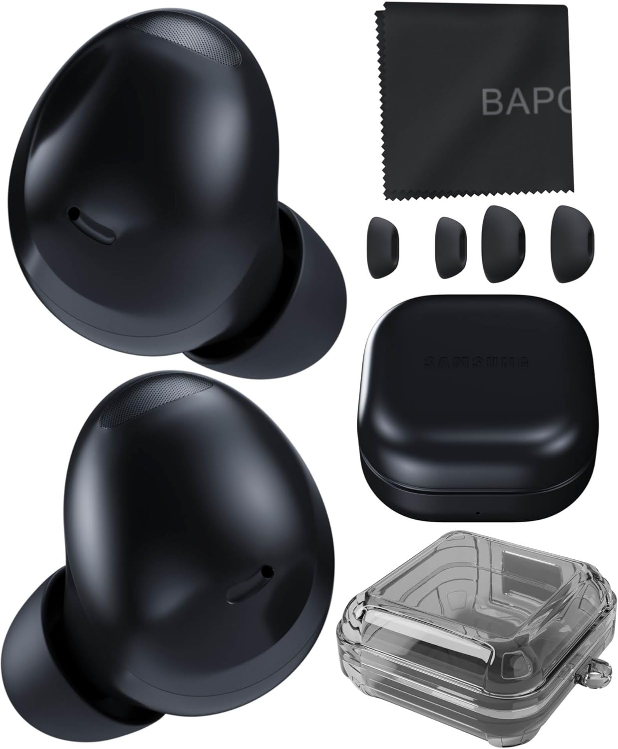 Samsung Galaxy Buds2 Pro Bundle Keychain Carry Case – Samsung Earbuds Wireless, Noise Cancelling, Hi Fi Sound, Comfort Ear Fit, HD Voice, Conversation Mode, IPX7 Rated (Graphite)