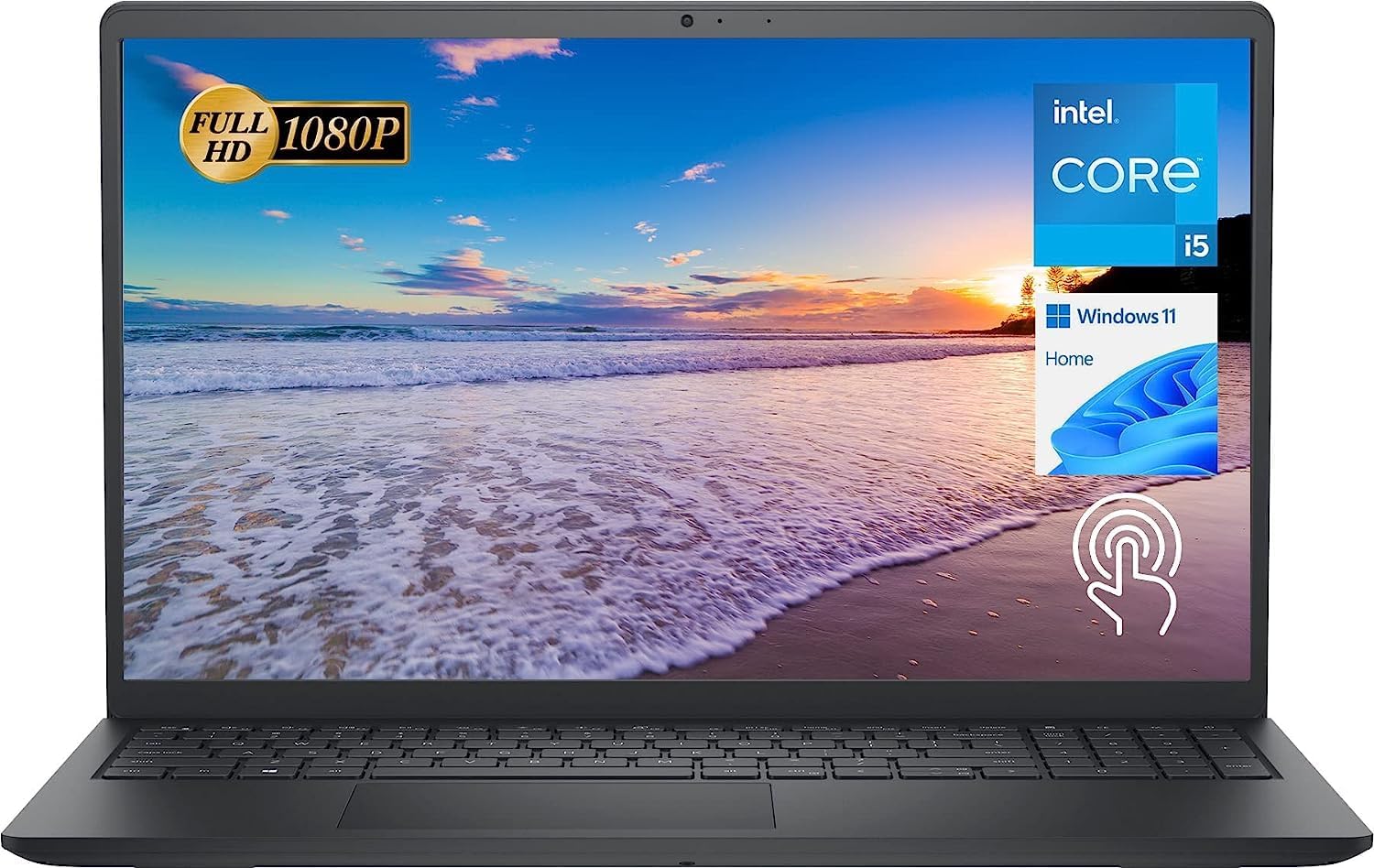 Dell Inspiron 15 3511 Laptop, 15.6″ FHD Touchscreen, Intel Core i5-1035G1, 12GB RAM, 256GB PCIe NVMe M.2 SSD, SD Card Reader, Webcam, HDMI, WiFi, Windows 11 Home, Black