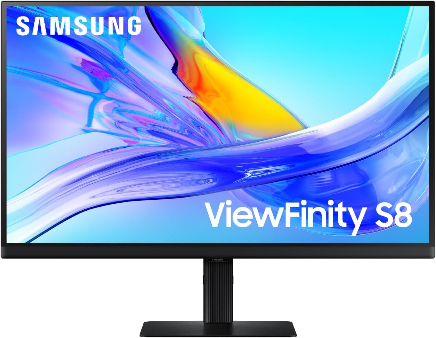 SAMSUNG 27-Inch ViewFinity S8 (S80UD) 4K UHD High Resolution Monitor with HDR10, USB-C, Height Adjustable Ergonomic Stand, Built-In KVM Switch, Advanced Eye Care, LS27D802UANXGO, 2024