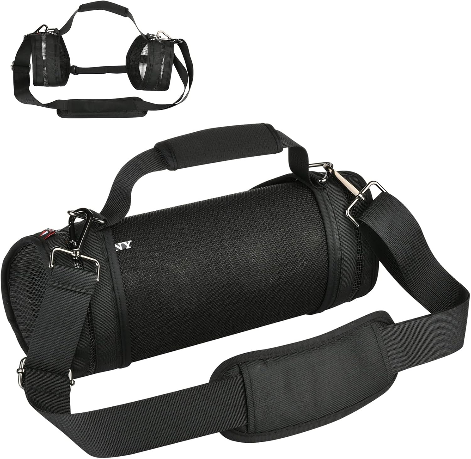TXEsign Travel Carrying Strap Case for Sony SRS-XB43 Extra Bass Speaker, Sony SRS-XB43 Two Side Protective Mesh Covers Case with Shoulder Strap and Handle Strap