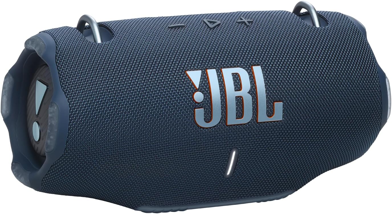 JBL Xtreme 4 – Portable Bluetooth Speaker, Powerful Sound and Deep Bass, IP67 Waterproof, 24 Hours of Playtime, Powerbank, PartyBoost for Multi-Speaker Pairing (Blue)