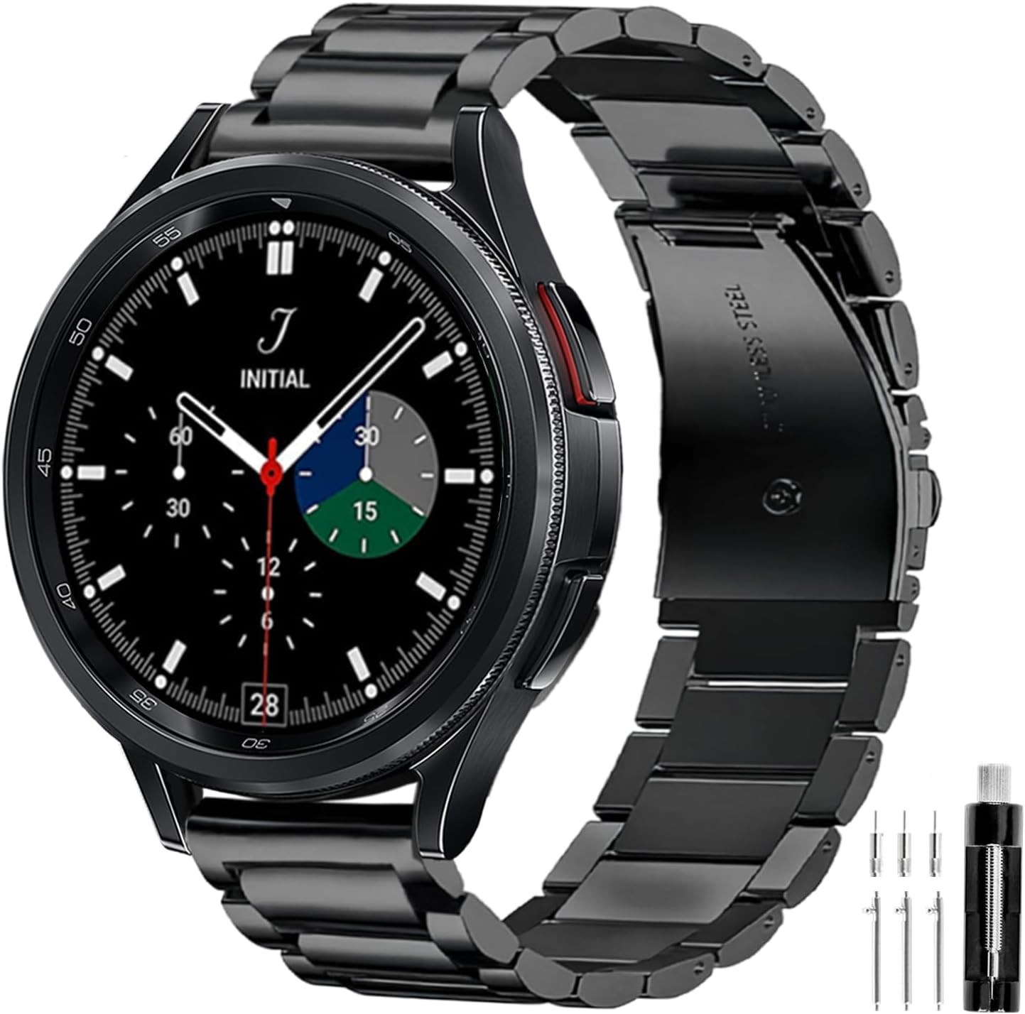 GOLDTOLUCK Stainless Steel Band Compatible with Samsung Galaxy Watch 7 6 5 4 FE Pro Classic 40mm 44mm 43mm 47mm 45mm 42mm 46mm 20mm Men Women Milanese Metal Elegant Casual