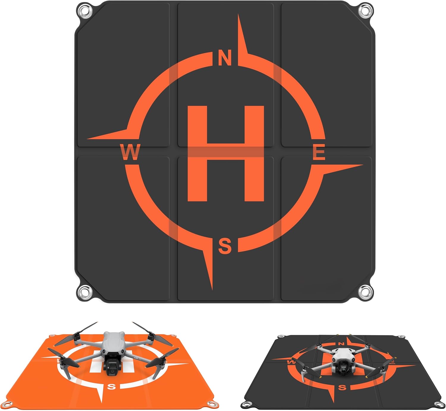 Drone Landing Pad Foldable (2×3 Fast-Fold),(22in/55cm) Double-Sided Waterproof Helipad for DJI Flip/Mini 4 Pro/AIR 3S/Neo/Mini 4k/Mini 3/Mini 2 se/Avata 2/Mavic Drone Accessories
