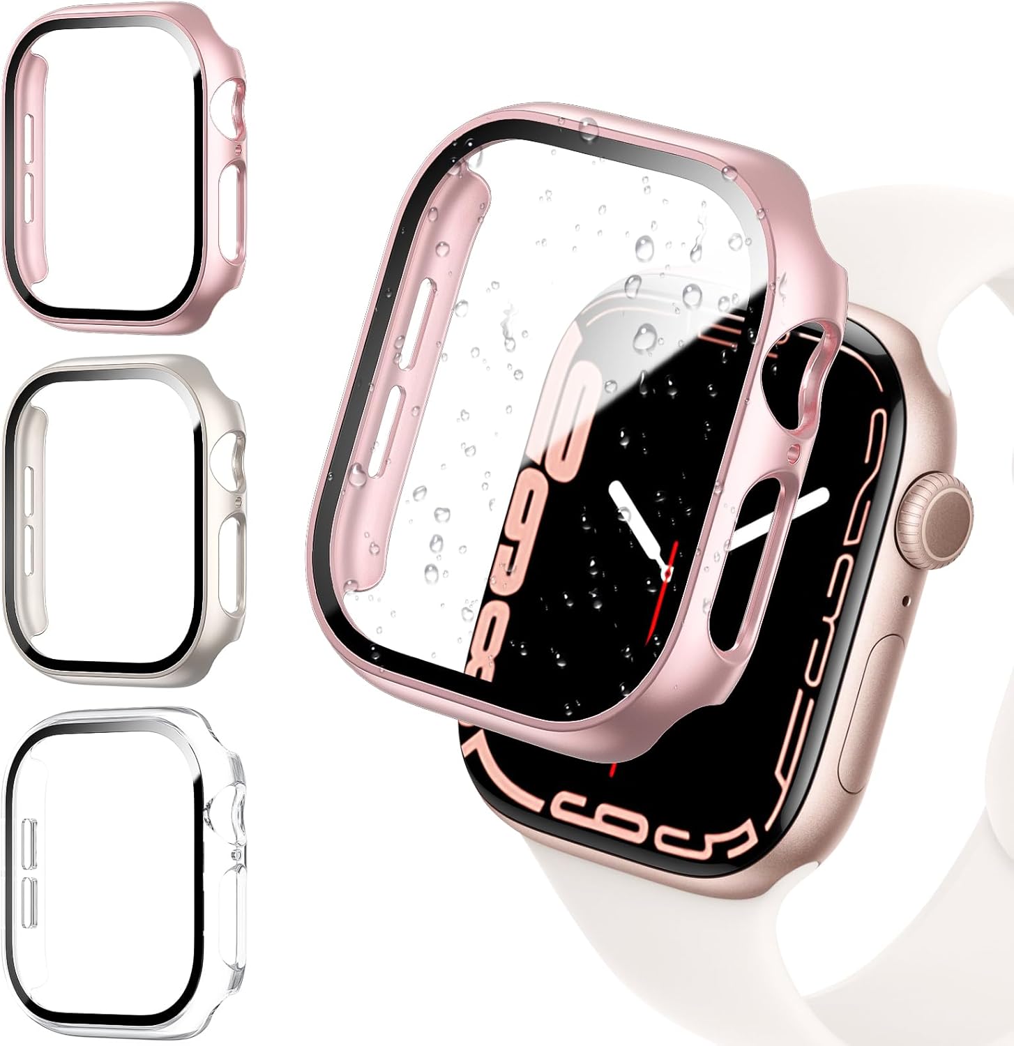 【3-Pack】 Screen Protector for Apple Watch 40mm Series SE 2/SE/6/5/4 -Shockproof Cover, Anti-Scratch Shield with Slim Fit Design for iwatch SE 2nd Case