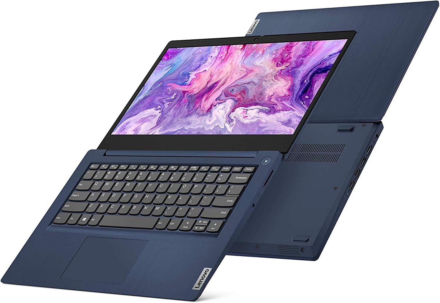 Lenovo IdeaPad 3 14″ Laptop, 14.0″ FHD 1920 x 1080 Display, AMD Ryzen 5 3500U Processor, 8GB DDR4 RAM, 256GB SSD, AMD Radeon Vega 8 Graphics, Narrow Bezel, Windows 10, 81W0003QUS, Abyss Blue